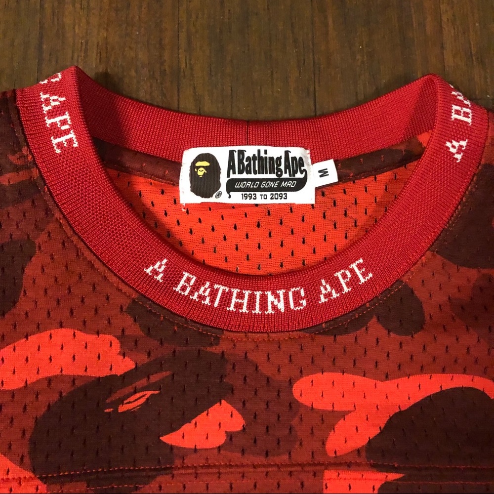 Bape x Mitchell and Ness ‘16 Red Camo Jersey 🔥 - Picture 3 of 7
